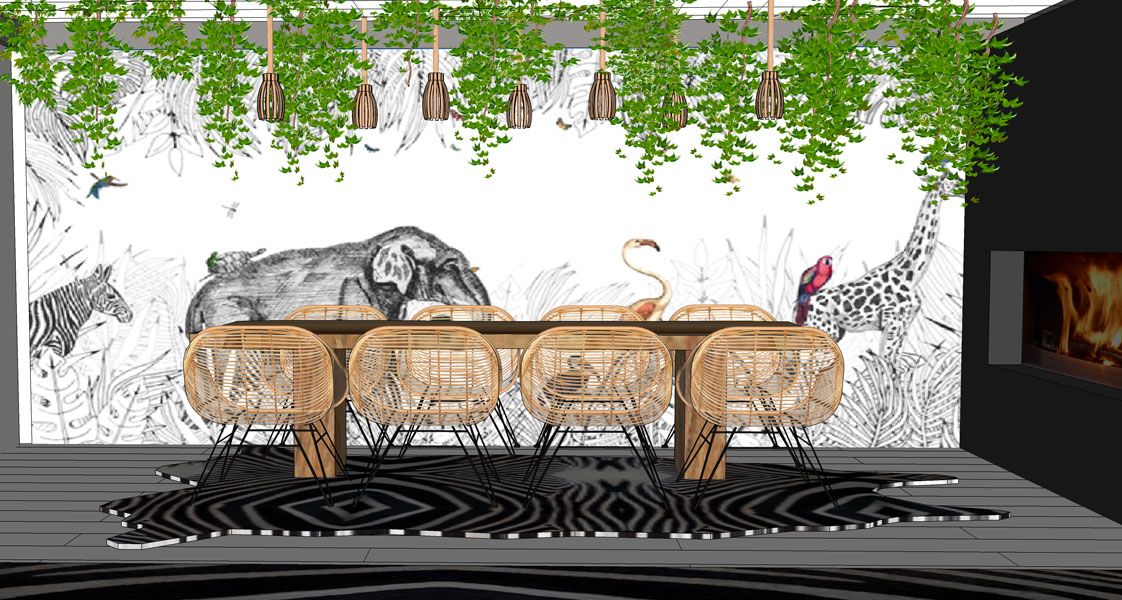 3D table d'hôte restaurant la baule